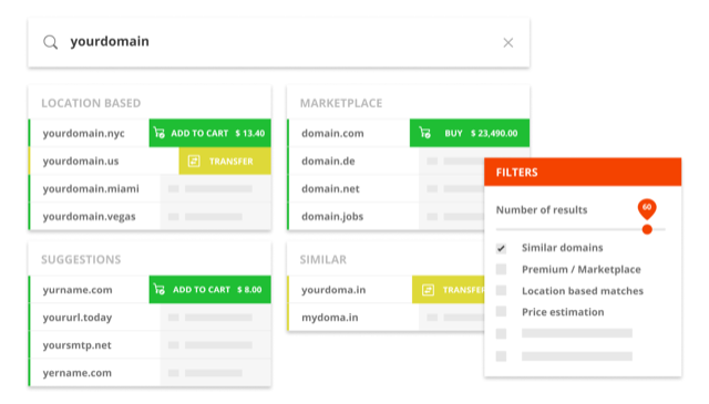 AutoDNS dashboard