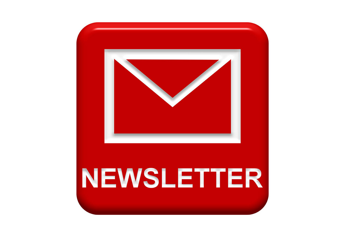 Newsletter button with enverlope symbol